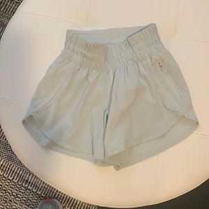 Lululemon, 4 inch tracker shorts, size 0, Pale mint color